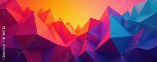 Geometric shapes intersect, creating depth and dimension, trend, pattern