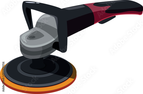 Electric orbital sander polishing machine with sanding disc for woodworking, metalworking, and surface finishing