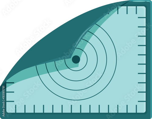 Radar screen detecting target, providing real time tracking and location data for navigation and surveillance