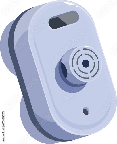 Automated window cleaning device adhering to a glass pane, ensuring spotless and streak free results