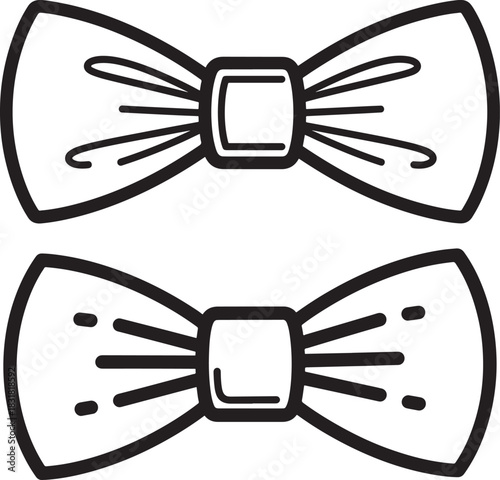 Two classic bow tie silhouettes