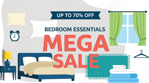 Bedroom essentials mega sale with up to 70% off discount offer promotion