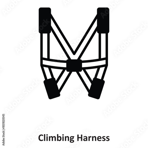 Climbing Harness Vector icon which can easily modify or edit