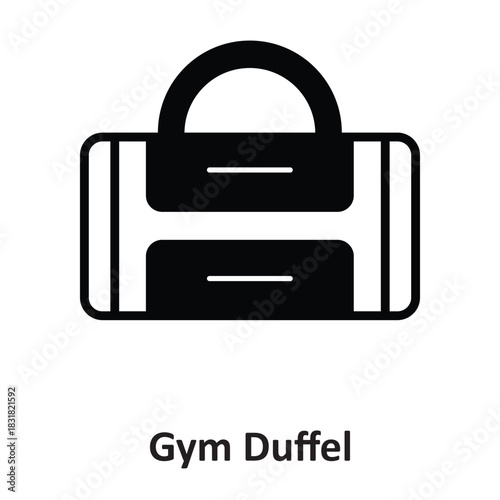 Gym Duffel Vector icon which can easily modify or edit