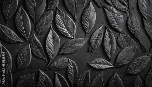 葉をモチーフにした背景　AI生成素材