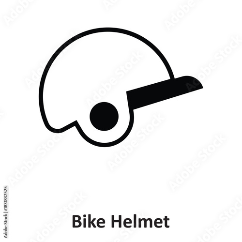 Bike Helmet Vector icon which can easily modify or edit