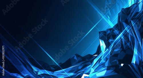 Blue minimalist abstract gradient background
