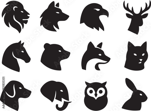 animal silhouettes set