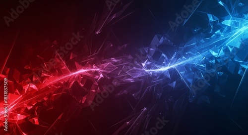 Blue and red minimalist abstract gradient background