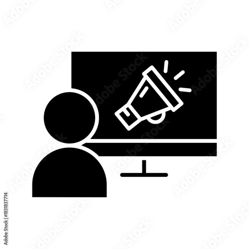 Canvastavla Advertising  icon vector