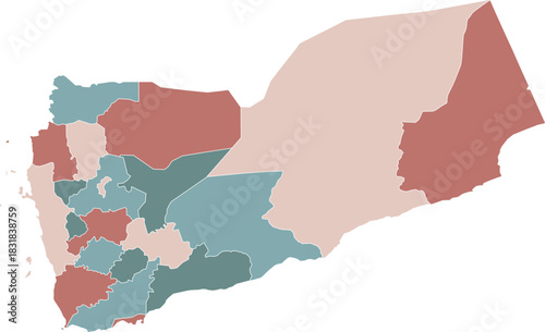 Yemen Administrative Divisions Map Set