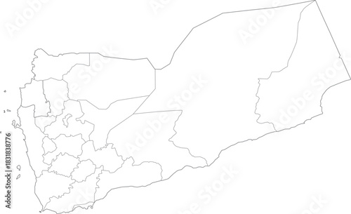 Yemen Administrative Divisions Map Set