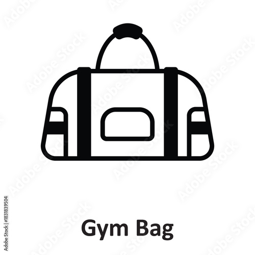 Gym Bag Vector icon which can easily modify or edit