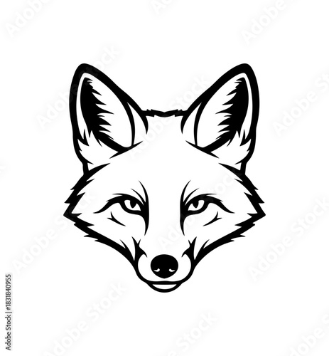 Sly fox head illustration for logos, designs, and branding projects here