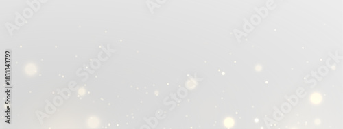 Fantasy Golden Christmas Light Effect with Glittering Dust, Flash Flare and Magical Glow Particles