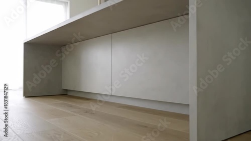 Wallpaper Mural Minimalist counter and wood flooring in simple composition Torontodigital.ca