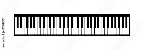 Piano keys ready for a musical masterpiece creation
