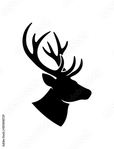 Deer Head Silhouette Icon
