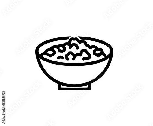 Nourishing Oats: Simple Yet Nutritious Meal | Clean, isolated vector art for creative projects.