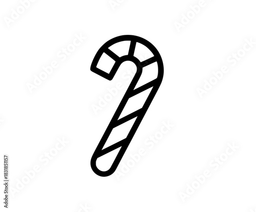 symbol holiday spirit - candy cane | Clean, isolated vector art for creative projects.