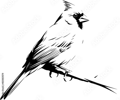 Elegant Silhouette Bird Flight, Black White Vector Icon | Clean, isolated vector art for creative projects.