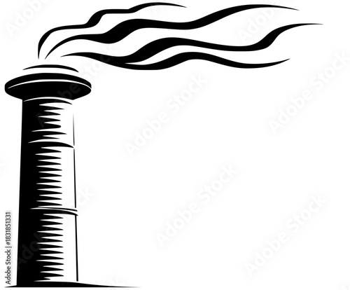 Silhouette Smoke Sky | Clean, isolated vector art for creative projects.