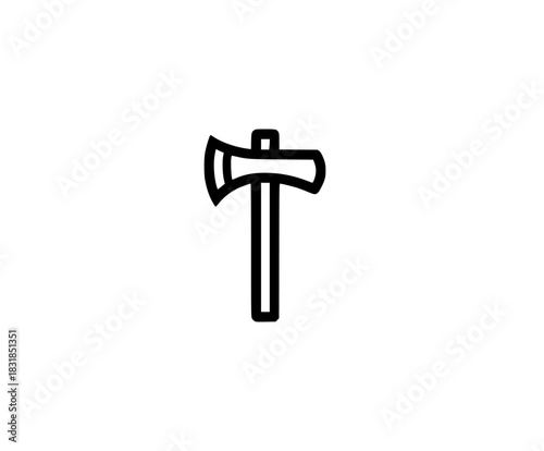 Silent Sentinel - Axe Justice | Clean, isolated vector art for creative projects.