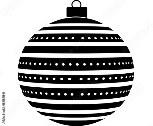 Monochrome Christmas Bliss: Symbol Festive Simplicity | Clean, isolated vector art for creative projects.