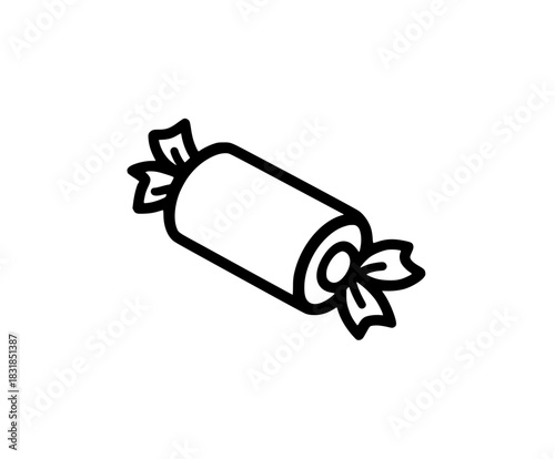Holiday Spirit Tube: Christmas Cracker Icon | Clean, isolated vector art for creative projects.