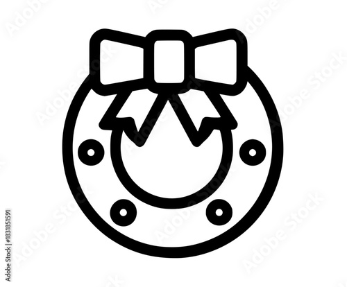 Holiday Wreath | Clean, isolated vector art for creative projects.