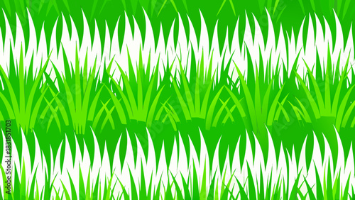 Vibrant green grass blades create a stylized abstract background pattern
