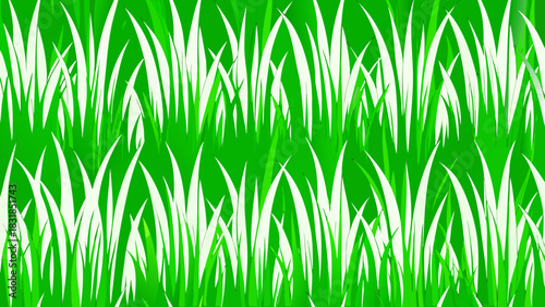 Abstract green grass blades pattern with white highlights and gradients