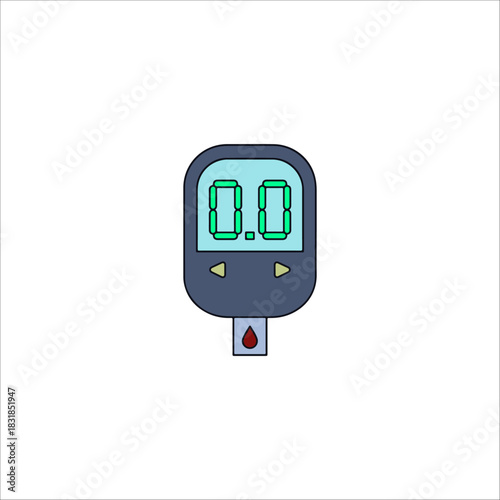 glucometer hand drawn illustration artwork