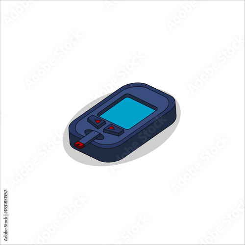 glucometer hand drawn illustration artwork