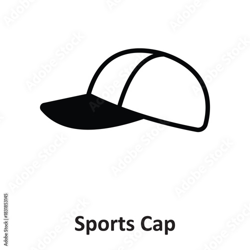 Sports Cap Vector icon which can easily modify or edit