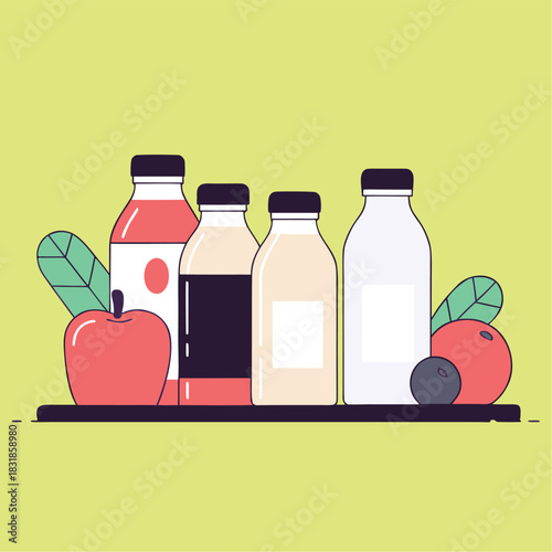 illustration of a bottle of milk