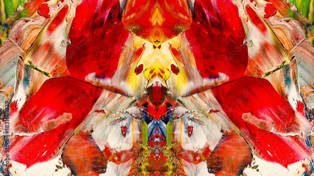 Fototapeta premium Abstract art background . Hand painting artwork on canvas .