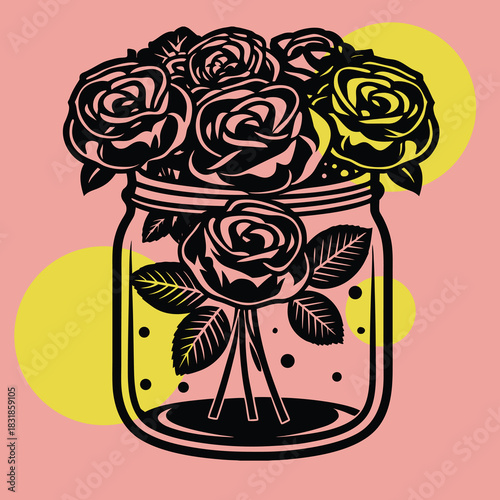 vector illustration of a rose