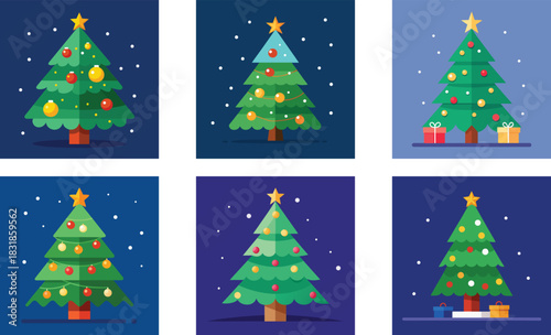  classic christmas scene with decorated tree spark