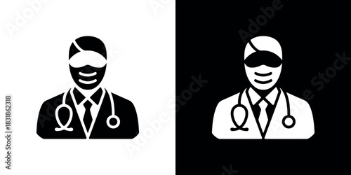 Airline Pilot Silhouette Icon Wearing Uniform Hat With Wings on Transparent Background