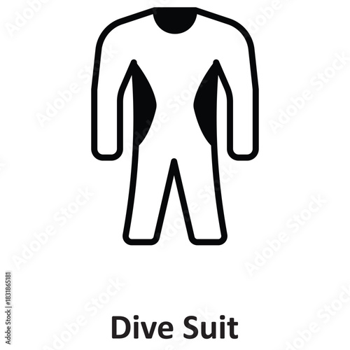 Dive Suit Vector icon which can easily modify or edit