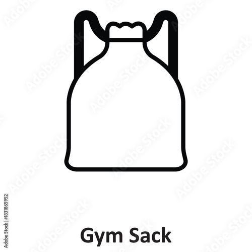 Gym Sack Vector icon which can easily modify or edit