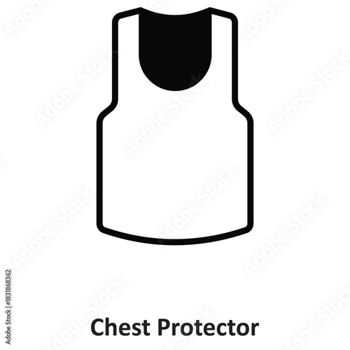 Chest Protector Vector icon which can easily modify or edit