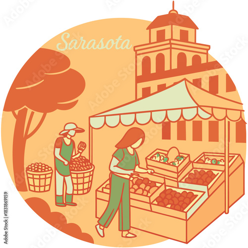 Sarasota Farmers Market – Outdoor Produce Scene