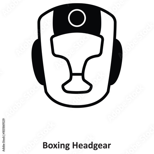 Boxing Headgear Vector icon which can easily modify or edit
