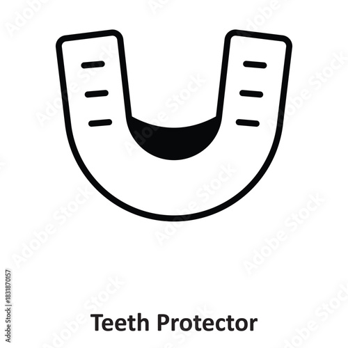  Teeth Protector Vector icon which can easily modify or edit