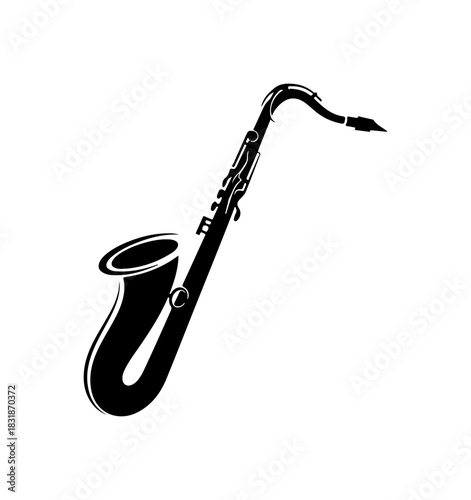 Elegant saxophone icon for music lovers and jazz enthusiasts designs
