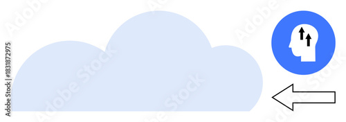 Cloud computing concept. Cloud storage integration and data ation. Cloud computing supporting innovation and digital growth. For IT, technology, data storage, business ideas, cloud services