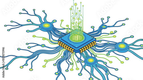 A collection of various government and office buildings in a linear style depicted in an EPS file