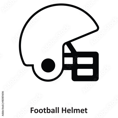 Football Helmet Vector icon which can easily modify or edit